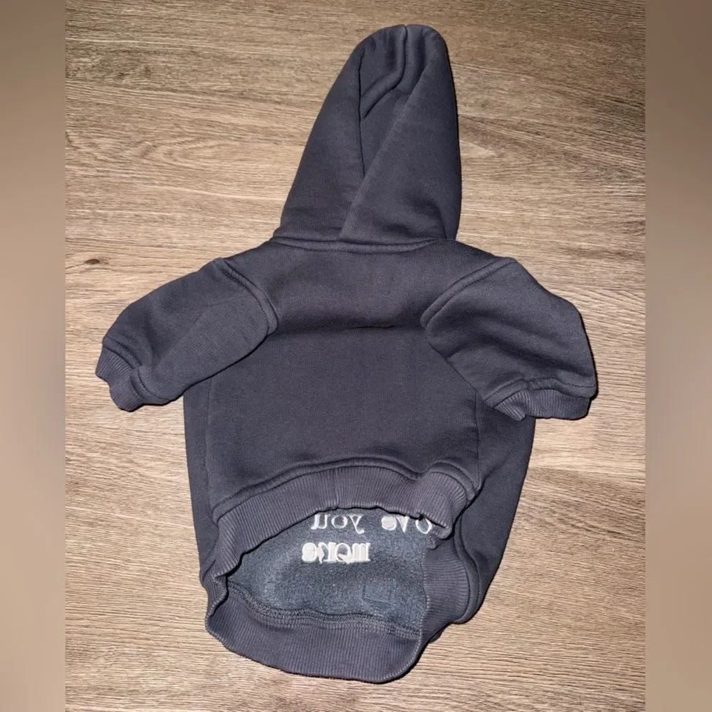 Gray Hoodie with 'Love You More' Print
